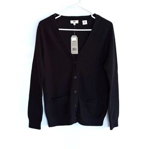 Levi's Black Button-Up Cotton Wool Cardigan Med NWT